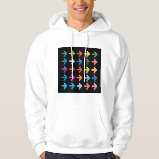 Veste À Capuche Ensemble de flèches brillantes, pointeurs directio (Devant)