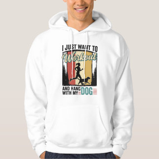 Veste À Capuche Entraînement avec mon chien Design de t-shirt vint