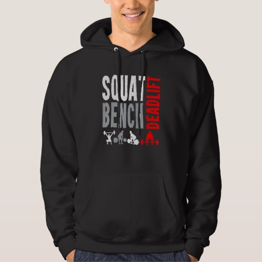 Veste À Capuche Entraînement du poids du banc de levage de squat (Devant)