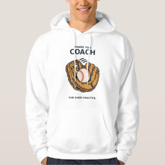 Veste À Capuche Entraîneur de baseball Merci Gant et Balle