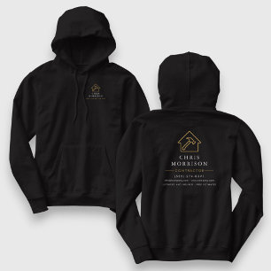 Veste À Capuche Entrepreneur en or noir Travaux de réparation à do