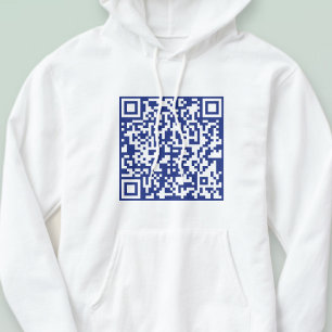Veste À Capuche Entrer l'URL Généré instantanément Code QR bleu