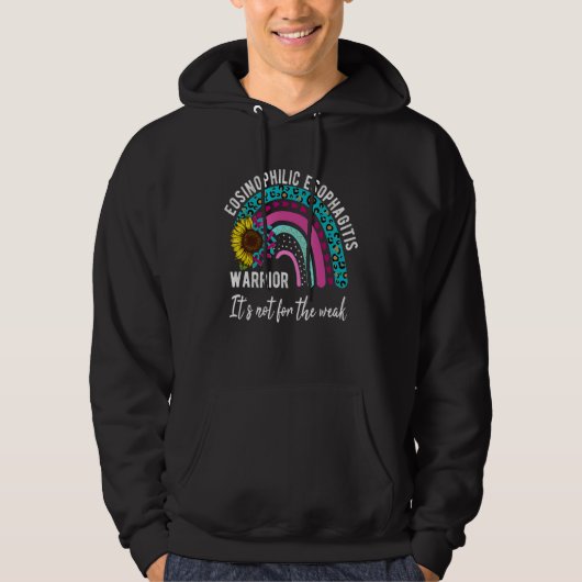 Veste À Capuche Eosinophilic Esophagitis Month Warrior Rainbow Not (Devant)