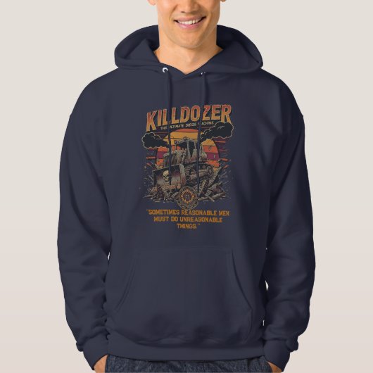 Veste À Capuche Epic Mega Killdozer Tank Slogan (Devant)