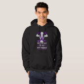 Veste À Capuche Epilepsie Conscience Son Combat Est Mon Ribbon Com (Devant entier)