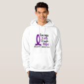 Veste À Capuche Épilepsie d'espoir de force de foi de courage (Devant entier)