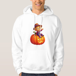 Veste À Capuche Épouvantail de citrouille lumineux