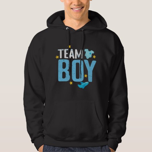 Veste À Capuche Équipe d'annonce de bébé garçon Future Maman Papa  (Devant)