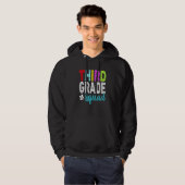 Veste À Capuche Équipe de 3e année Tee Enseignant de 3e année (Devant entier)