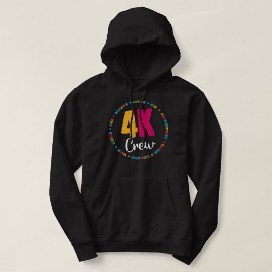 Veste À Capuche Équipe de 4K Équipe Enseignant Jardin d'école mate (Design devant)