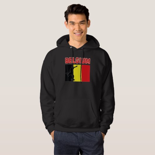 Veste À Capuche Équipe de Belgique du Monde Football Football Ch (Devant entier)