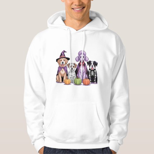 Veste À Capuche Équipe de chien d'Halloween (Devant)