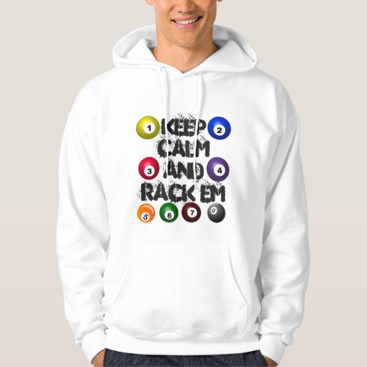 Veste À Capuche Équipe de joueur chanceux de jeu de billard Keep C (Devant)