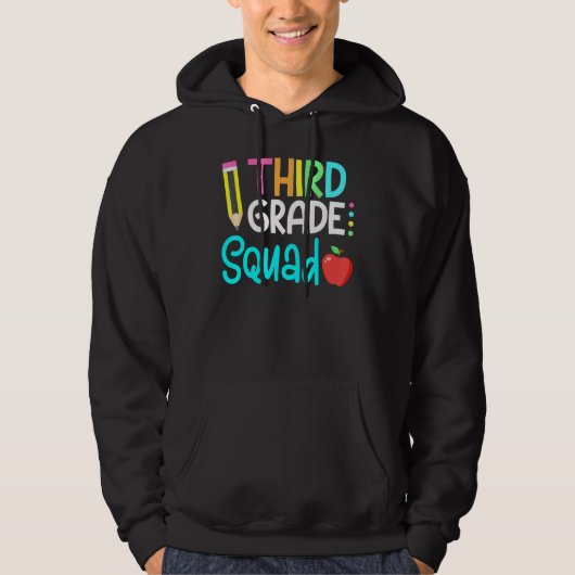 Veste À Capuche Équipe de la 3e année Équipe de l'école de retour (Devant)