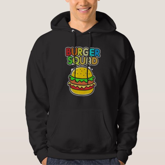Veste À Capuche Équipe de restauration rapide Cheeseburger Burger (Devant)