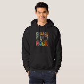 Veste À Capuche Équipe de rock universitaire Professeur d'universi (Devant entier)