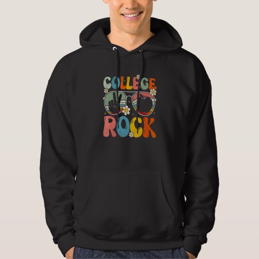 Veste À Capuche Équipe de rock universitaire Professeur d'universi (Devant)