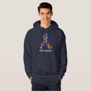 Veste À Capuche Équipe de ruban de Sensibilisation sur l'autisme 