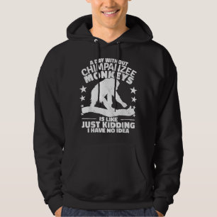 Veste À Capuche Équipe de singe chimpanzé Primates vintag chimpanz
