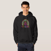 Veste À Capuche Équipe d'enseignants arc-en-ciel de 4e année Équip (Devant entier)