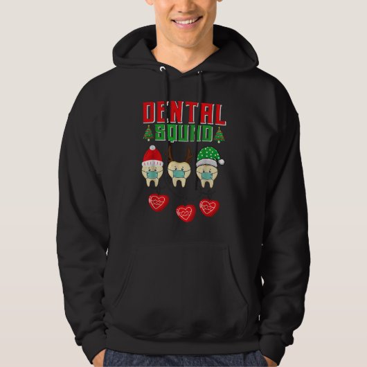 Veste À Capuche Équipe Dentaire Dent Noël Assistante Dentaire Cool (Devant)