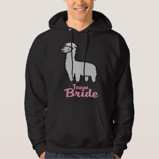 Veste À Capuche Équipe Mariée Lama Alpaga Fiançailles Enterrement