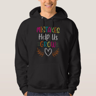 Veste À Capuche Erreurs Aidez-Nous À Croître Enseignant Positif In