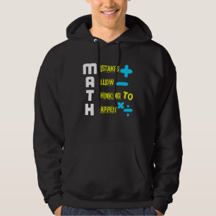 VESTE À CAPUCHE ERREURS DE MATHÉMATIQUES PERMETTENT À LA RÉFLEXION