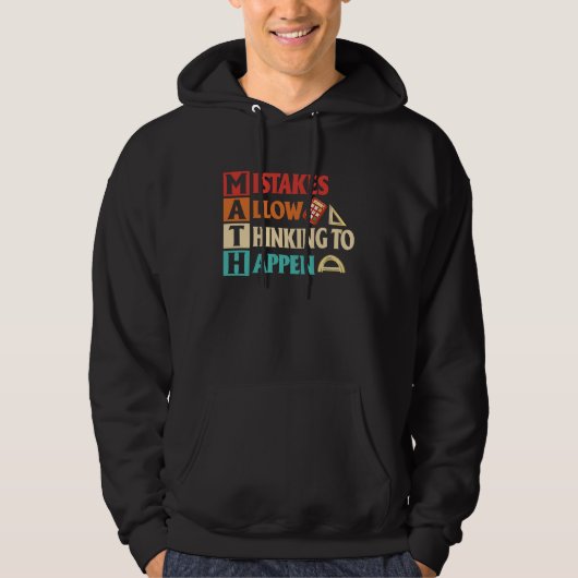 Veste À Capuche Erreurs de maths permettent à la pensée de se prod (Devant)