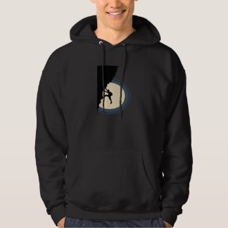 Veste À Capuche Escalade homme de montagne à la silhouette de nuit