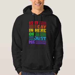 Veste À Capuche Est-Ce Gay Dans Ici Ou Juste Moi Lgbt Drapeau Rain