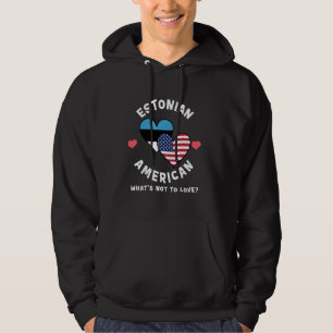 Veste À Capuche Estonian American What's Not To Love Heart Flags