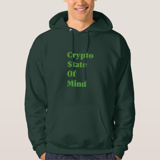 Veste À Capuche État d'esprit crypto (Devant)