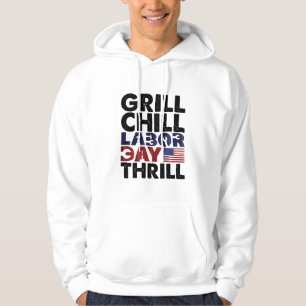 Veste À Capuche Etats-Unis Grill Chill Fête du Travail Thrill BBQ