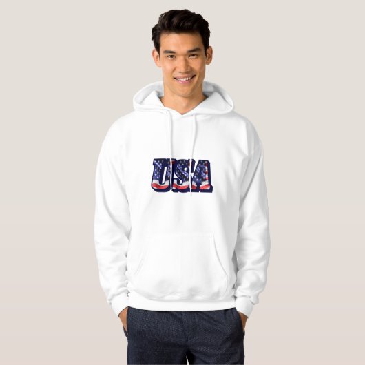 Veste À Capuche États-Unis Sweatshirt à capuchon, Drapeau (Devant entier)