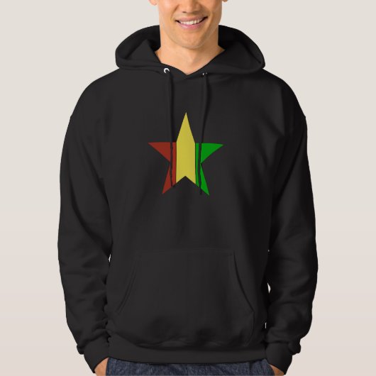 Veste À Capuche Étoile de Rasta (Devant)