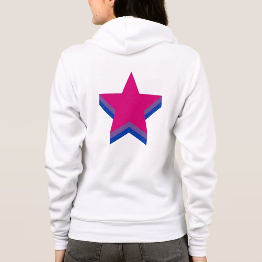 Veste À Capuche étoiles de fierté de bisexualité (Dos)