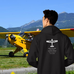 Veste À Capuche Étudiant pilote premier avion solo simple personna