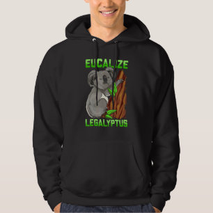 Veste À Capuche Eucalize Legalyptus Stoner Koala Bear Pun Meme