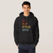 Veste À Capuche Évaluateur Manger Dormir Évaluer Répéter Applicati (Devant entier)