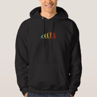 Veste À Capuche Évolution de cricket humain féminin Cricket Rétro