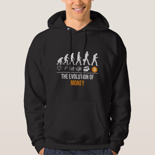 Veste À Capuche Évolution de la monnaie Bitcoin Cryptomonnaie (Devant)