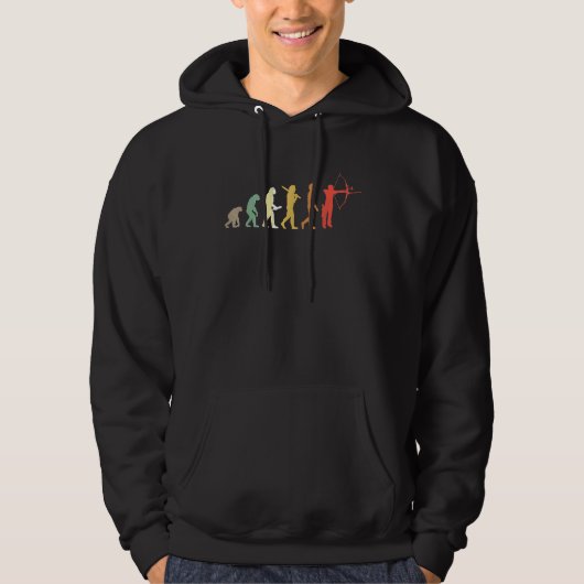Veste À Capuche Évolution de l'Archerie Rétro Pour Archers Arbalét (Devant)