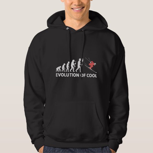 Veste À Capuche Évolution du design de ski drôle et cool (Devant)