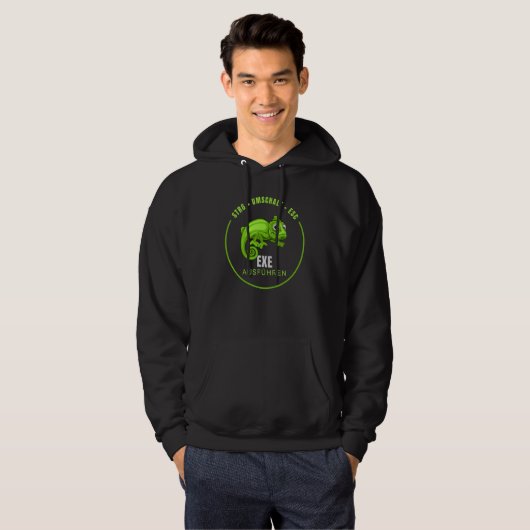 Veste À Capuche Exe Exe Exécuter Computer Scientist System Adminis (Devant entier)