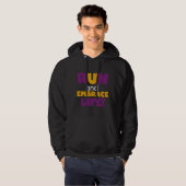 Veste À Capuche Exécuter Embrasser la vie violet jaune (Devant entier)
