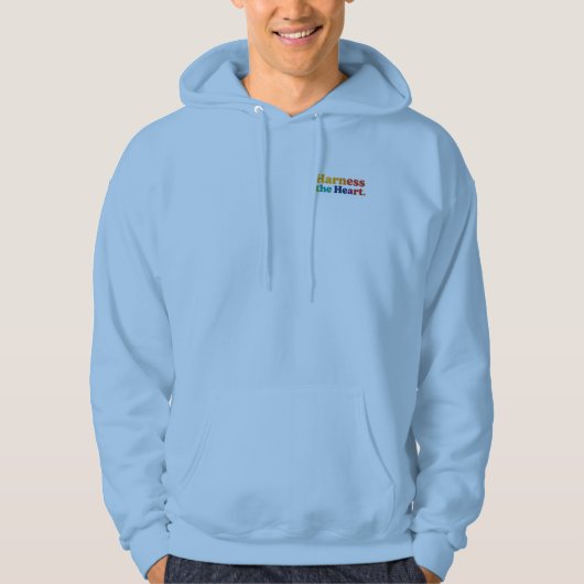Veste À Capuche Exploitez le cœur – Conception de typographie insp (Devant)