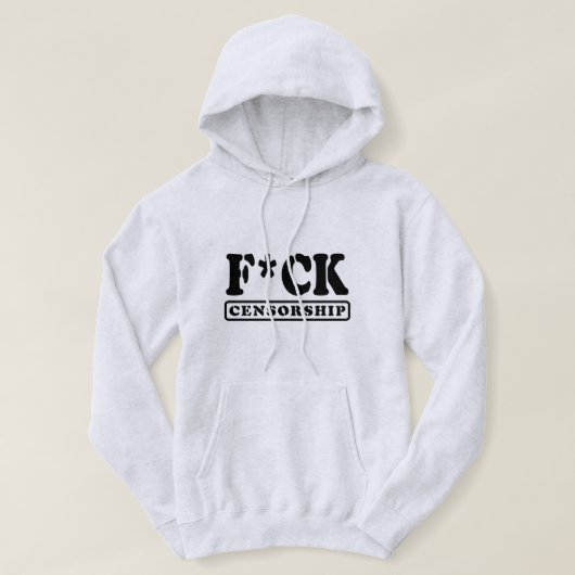 VESTE À CAPUCHE F*CK CENSORSHIP (Design devant)