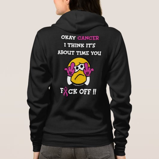 Veste À Capuche F#CK OFF...Cancer du sein (Dos)