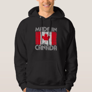 Veste À Capuche Fabriqué Au Canada Drapeau Canadien Vintage Amour